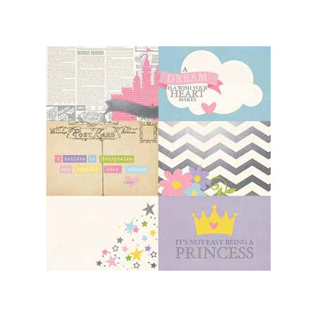 Simple Stories Enchanted Paper - 4 x 6 Horisontal Journaling Cards