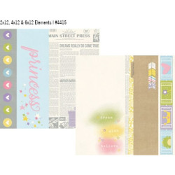 Simple Stories Enchanted 12 x 12 Scrapbook Paper - 2 x 12, 4 x 12 & 6 x 12 Elements