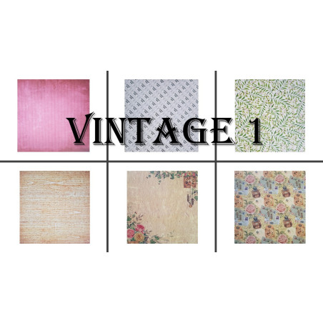 Scrapbook Studio Vintage 1 Paper Pack - 12 Single Sided Sheets