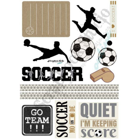 Scrapbook Studio Just Because SPORTS Soccer A4 Cut Out Sheet