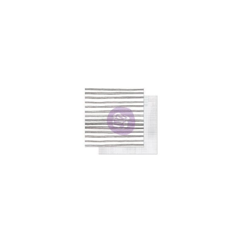 Prima Pretty Pale 12 X 12 Scrapbook Paper - Blurred Lines