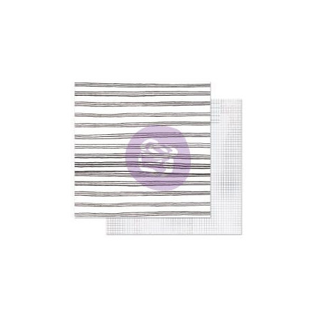 Prima Pretty Pale 12 X 12 Scrapbook Paper - Blurred Lines