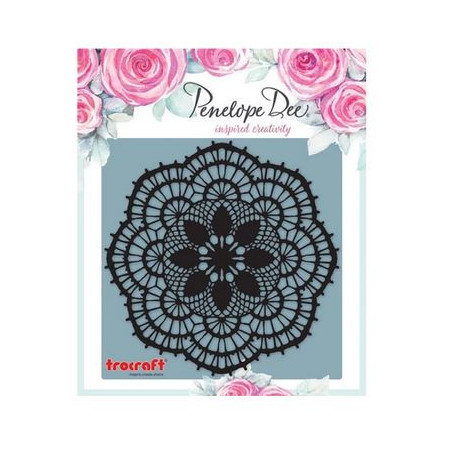 Penelope Dee Chipboard Live Love Dream -Doily Black