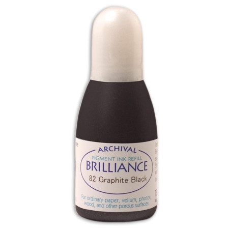 Tsukineko Brilliance Refill Ink - Graphite Black