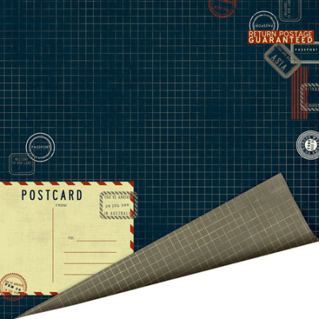 Imaginisce 12x12 D/S Postcard paper