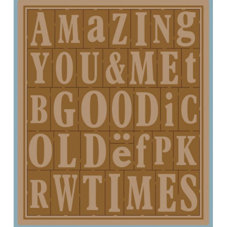 Penelope Dee Anthology Chipboard - Alpha-Block MDF