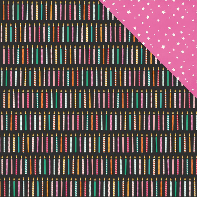Echo Park Party Time 12 x 12 Scrapbook Paper - Make A Wish