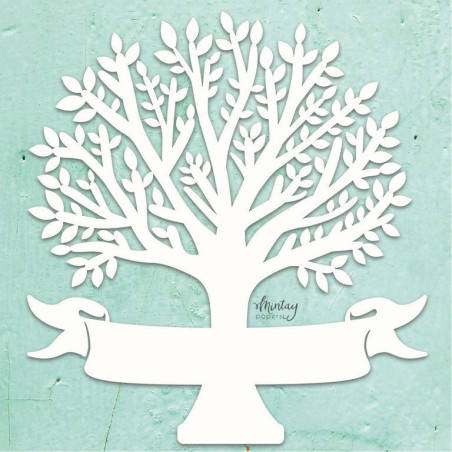 Mintay Light Chipboard -  Filigree Family Tree