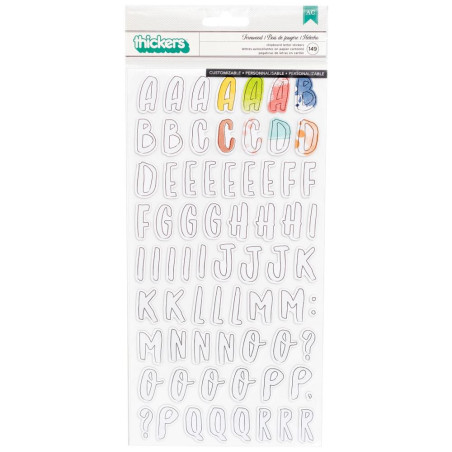 Vicki Boutin Fernwood Chipboards Letter Sticker - Alpha/Paintable Chipboard