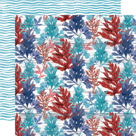 Simple Stories Simple Vintage Vintage Seas Paper - Surf, Sea & Sand