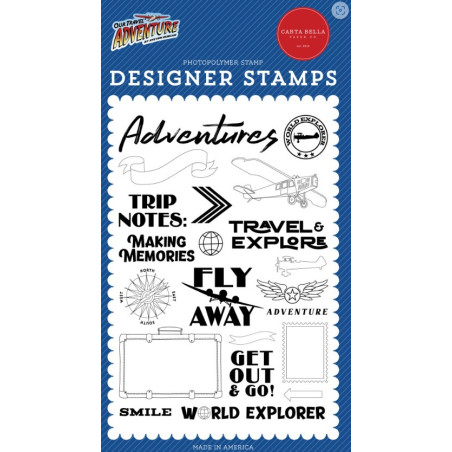 Carta Bella Our Travel Adventure Clear Stamp - World Explorer