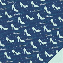 Imaginisce Little Princess 12 x 12 Scrapbook Paper- Glass Slipper