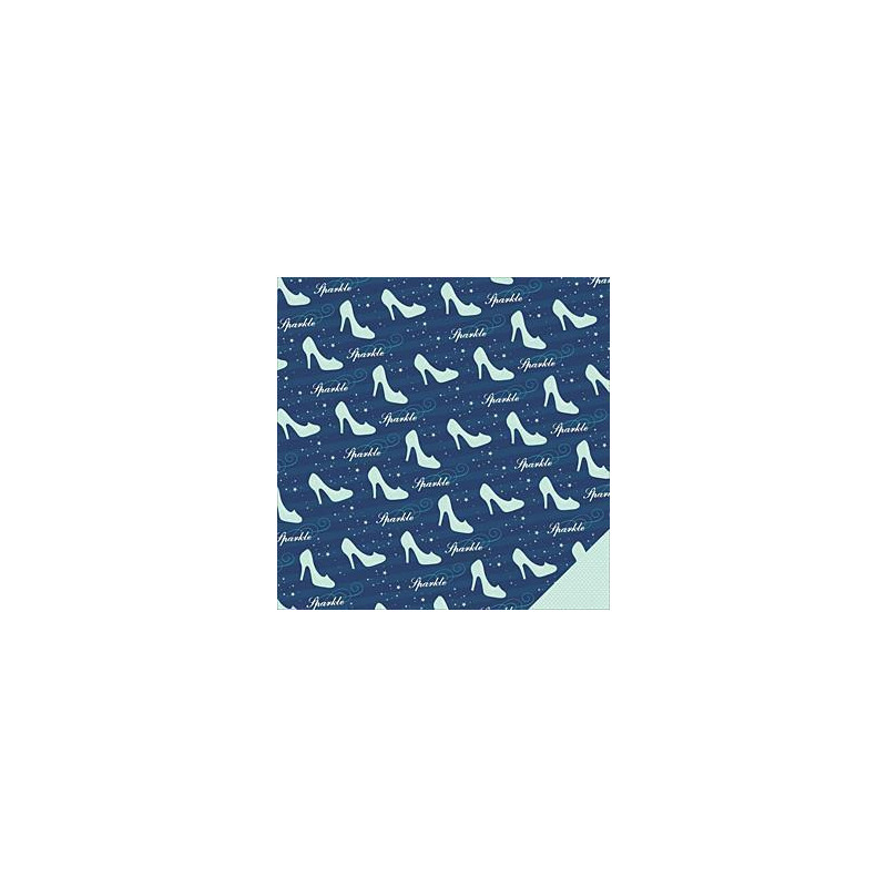 Imaginisce Little Princess 12 x 12 Scrapbook Paper- Glass Slipper
