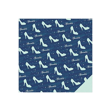 Imaginisce Little Princess 12 x 12 Scrapbook Paper- Glass Slipper