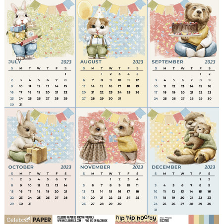 Celebr8 Hip Hip Hooray Paper - Excited