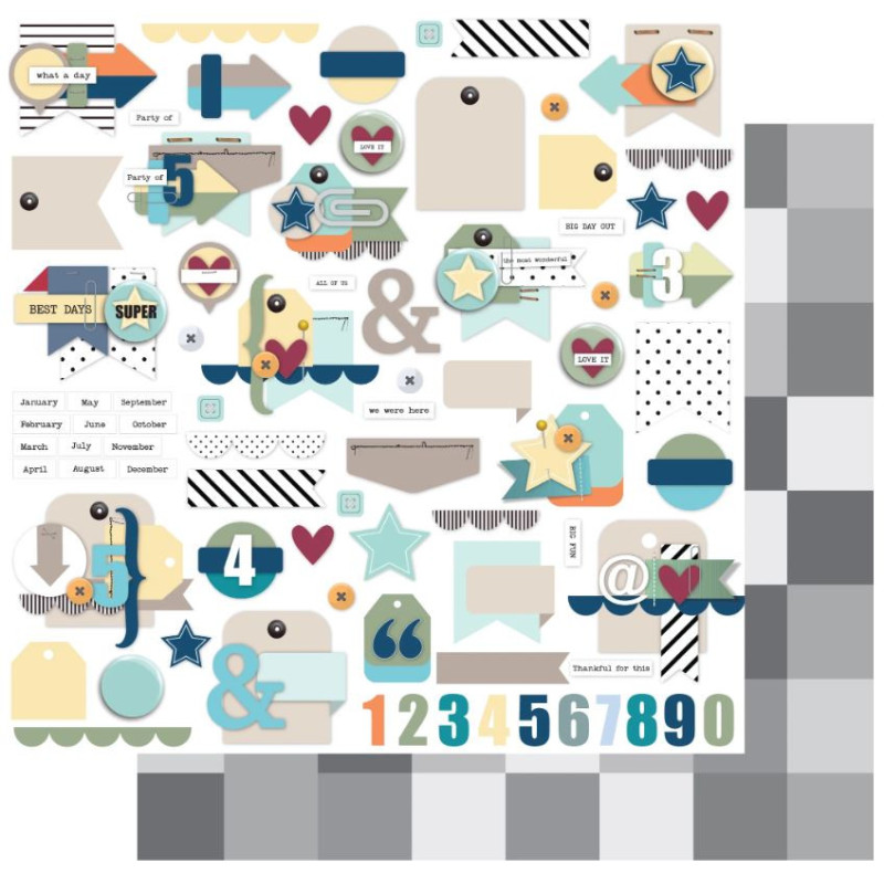 Unquely creative Main Street 12 X 12 Scrapbook Paper - Block Party