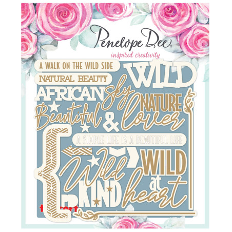 Penelope Dee Wild Kind Chipboard Words