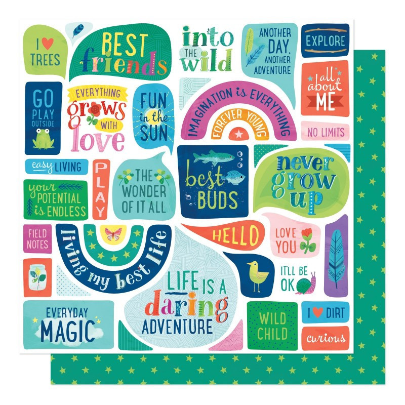 Shimelle Never Grow Up 12 x 12 Scrapbook Paper- Everyday Magic