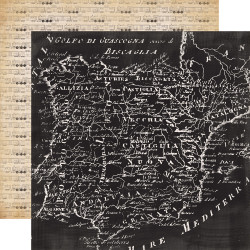 Carta Bella Old World Travel 12 X 12 Scrapbook Paper - Travel The World