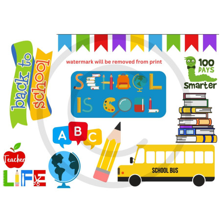 Scrapbook Studio Just Because School A4 Cut Out Sheet