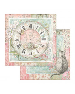 Stamperia Clock & Cat Paper...