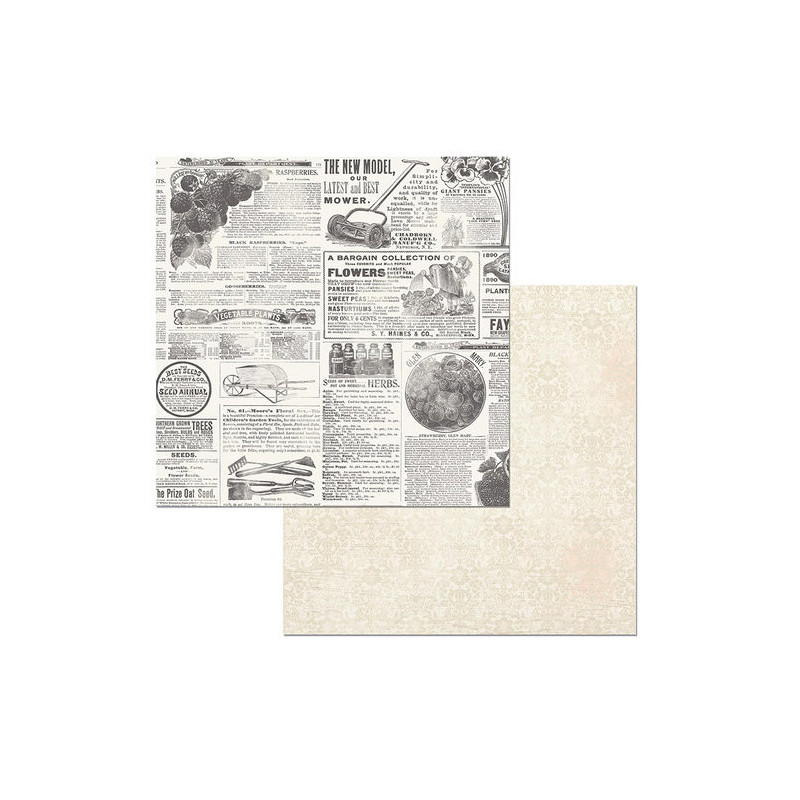 Bobunny Cottontail 12 x 12 Scrapbook Paper - Cottontail Gardening