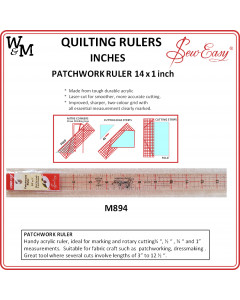 W&M Sew Easy Ruler 14 inch
