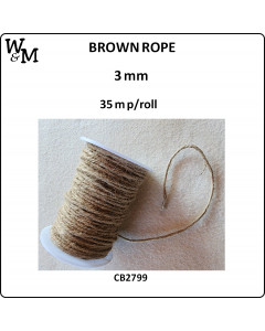 W&M Brown Rope/Twine 3mm 35...