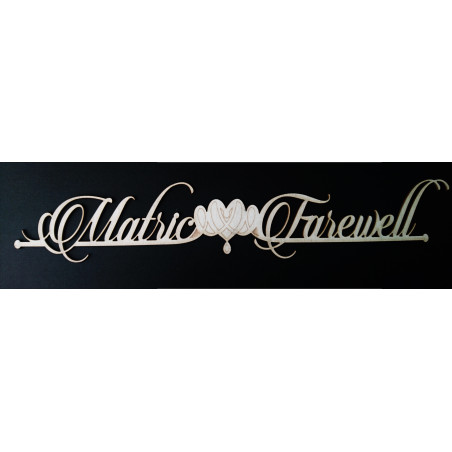 Scrap Collections Chipboard - Matric Farewell Header (White)