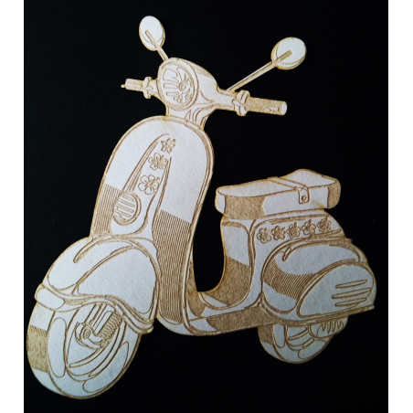Scrap Collections Chipboard - Scooter (White)