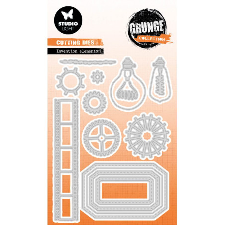 Studio Light Grunge Collection Cutting Dies - Invention Elements