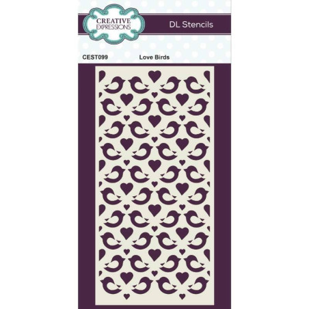 Creative Expressions DL Stencil/Mask - Love Birds