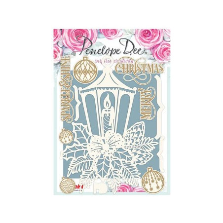 Penelope Dee Christmas Pizazz Chipboard - Word Sentiment