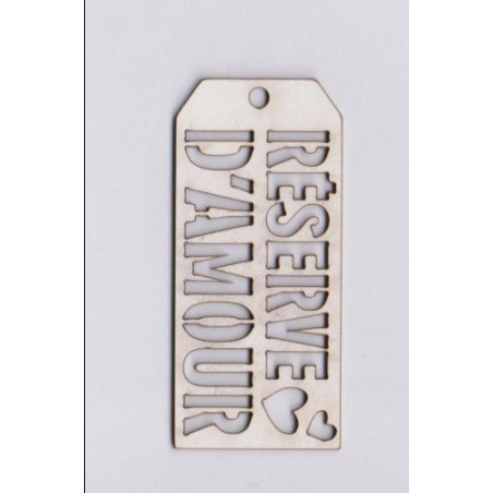 Scrap Collections Chipboard - D'Amour Tag