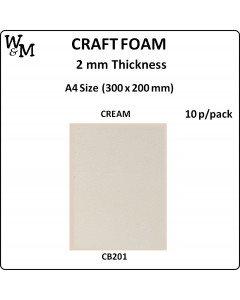W&M Craft Foam A4 Cream