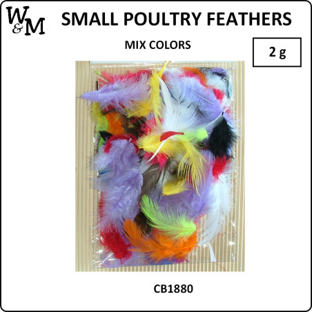 W&M Small Poultry Feathers Mix Colours