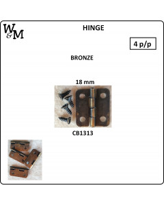 W&M Hinges Small 18mm Bronze
