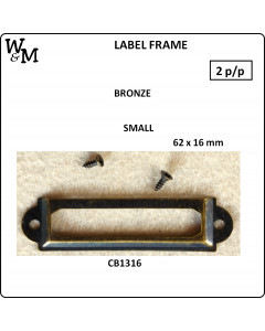 W&M Label Frame Small Bronze