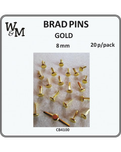 W&M Brad Pins - Gold 8mm