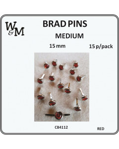 W&M Brad Pins Medium Red x15