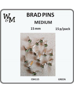 W&M Brads Pins Medium Green...