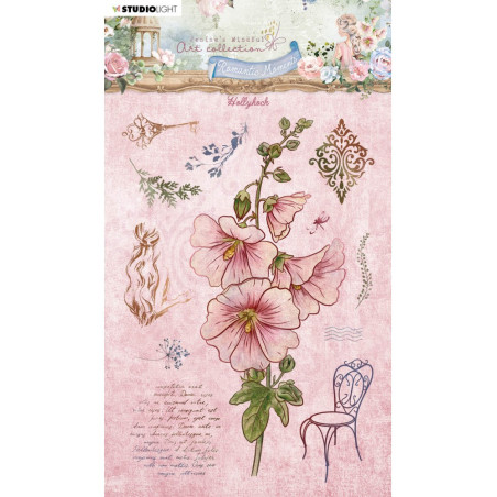 Studio Light Romantic Moments Clear Stamp - Hollyhock