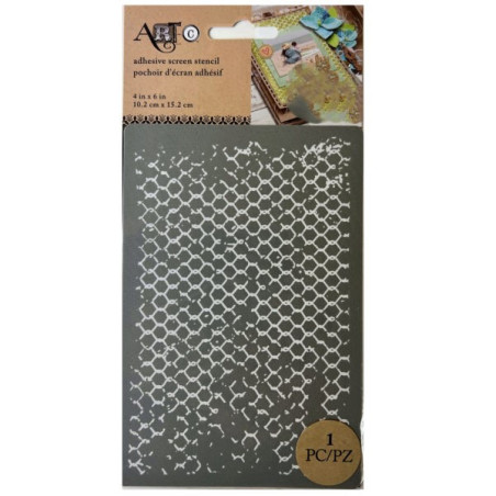 Art Adhesive Screen 4 X 6 inch Stencil - Chain Link