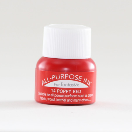 Tsukineko All Purpose Ink -  Poppy Red (15ml)
