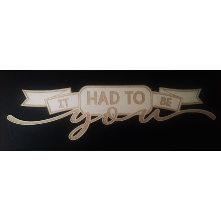 Scrap Collections Chipboard - It Had To Be You (White)