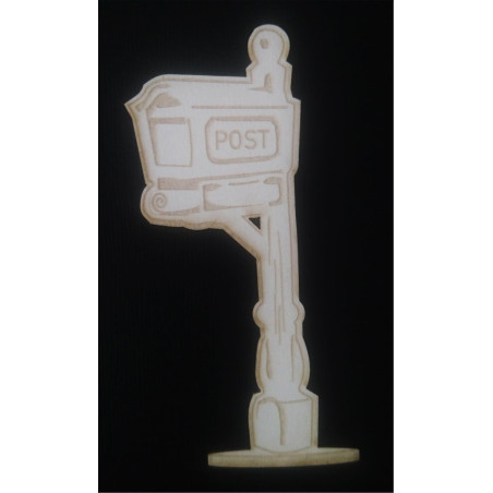 Scrap Collections Chipboard - Country Park Postbox (White)