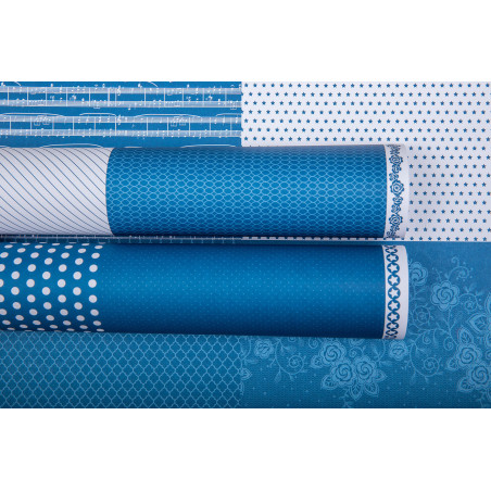 Lady Pattern Paper Hello Cards Paper - Basic Essentials V2 Dazzling Blue