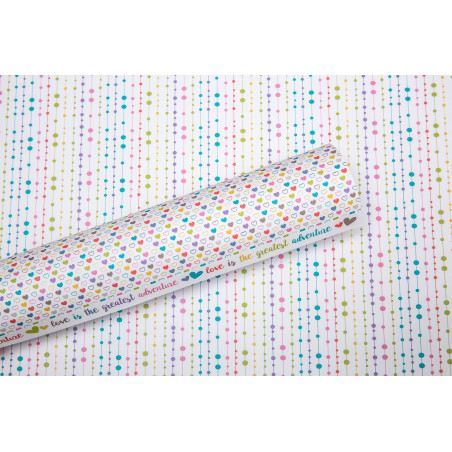 Lady Pattern Bon Crayon Paper - Happy Hearts