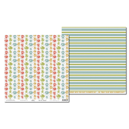 Lady Pattern Ooh La Limited Monster In Space Scrapbook Paper 12 x 12 - Happy Skulls