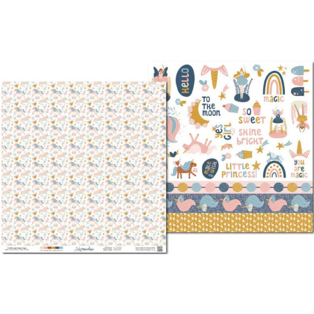 Lady Pattern Lil Kiddos Paper  -Unicorns